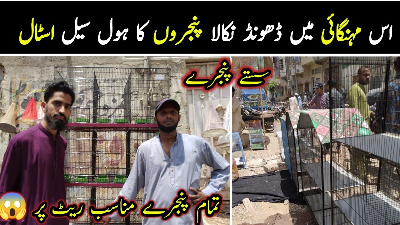 Visit Cheap Price Birds Cages Stall In Karachi 2023|Sastay Pinjray|#birdscage #cages