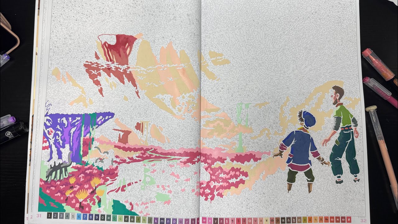 Languo Gel Pens Tutorial and Color Along