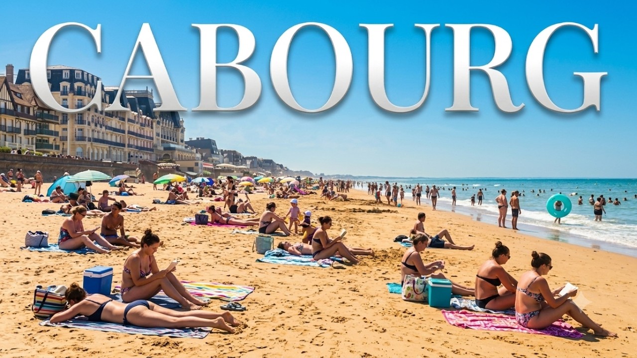 Cabourg, France 🇫🇷  Cabourg Beach 🏖️ Most beautiful beach in Normandy, France - Beach walk 4K