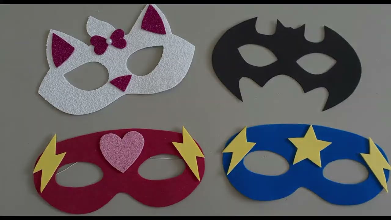 Diy máscaras de carnaval 
