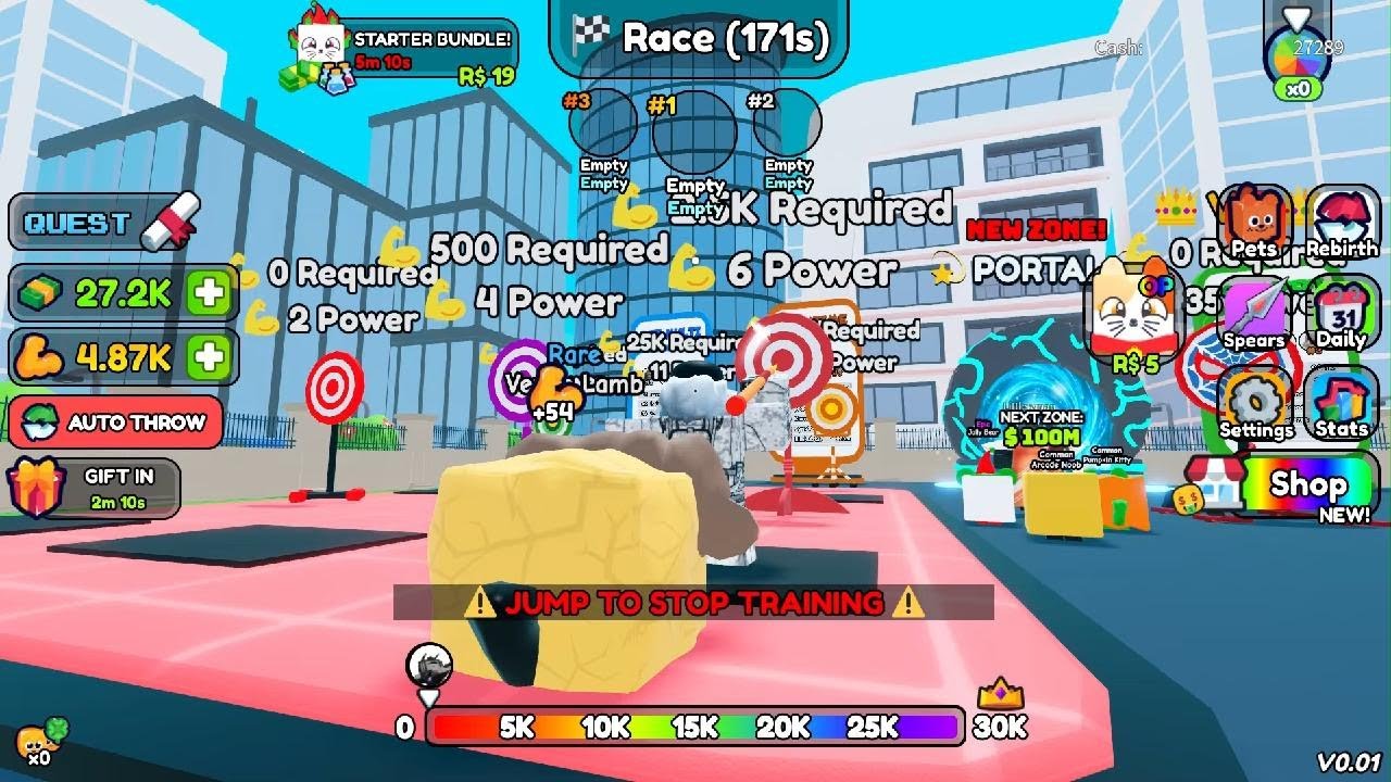 Roblox, Spear throw.