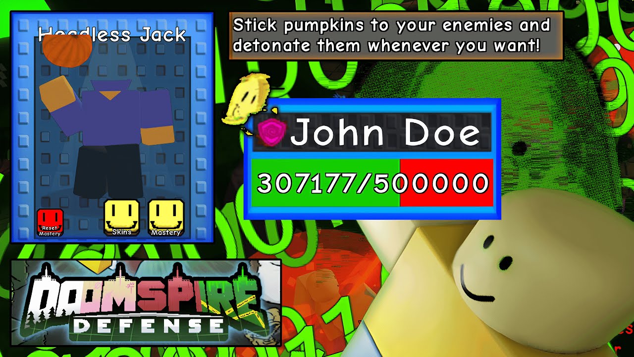 Bloxxer Dream Normal + Headless Jack & Showcase│Doomspire Defense [HALLOWEEN]│IMeSPh