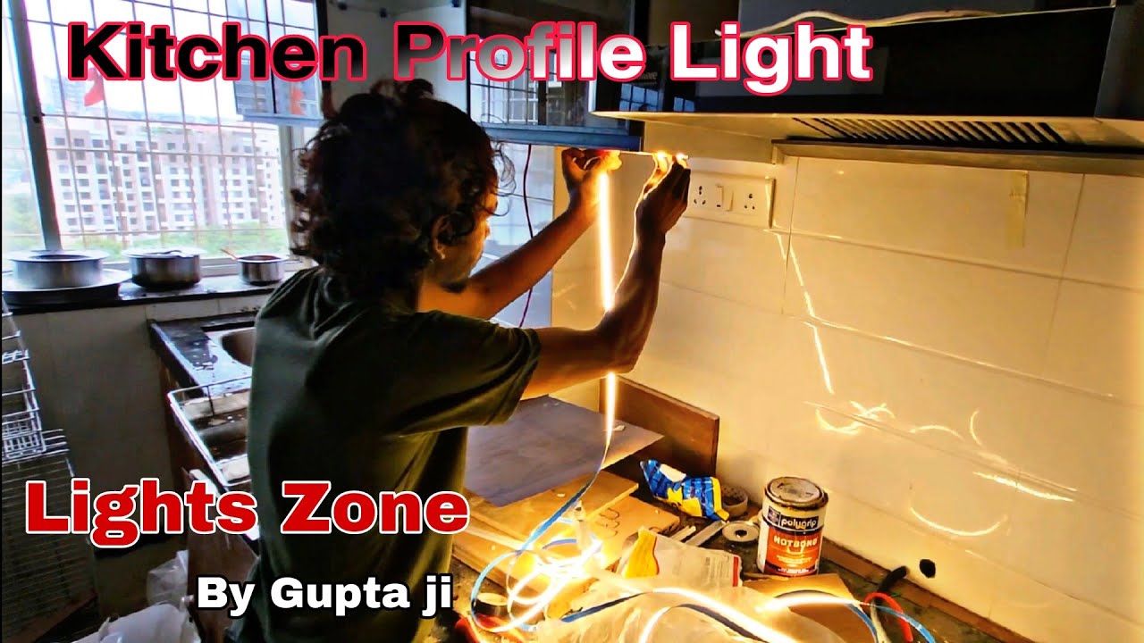 Kitchen Mein Profile Light Kaise Lagayein | LED Strip Fitting Step by Step”