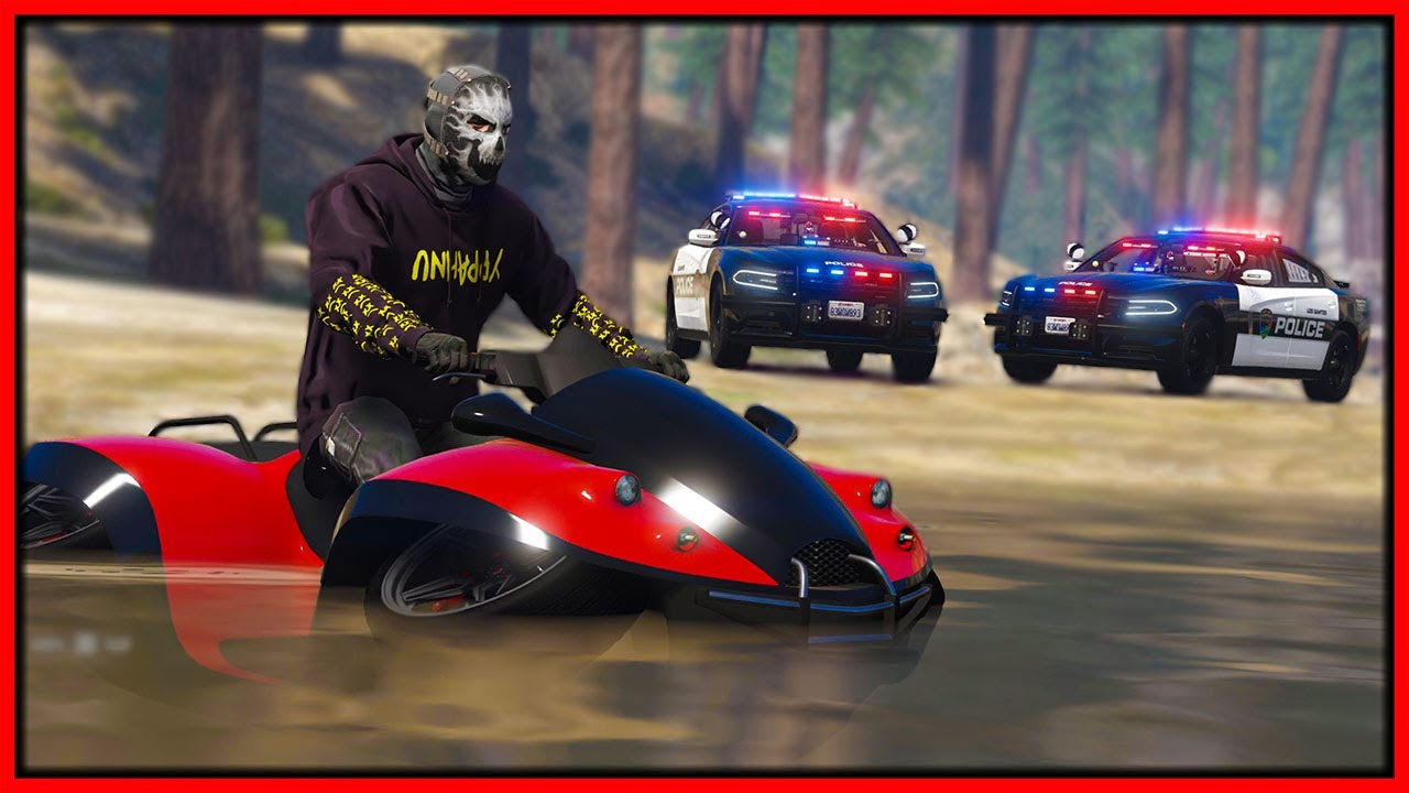 GTA 5 Roleplay - trolling cops in BOAT-QUAD | RedlineRP