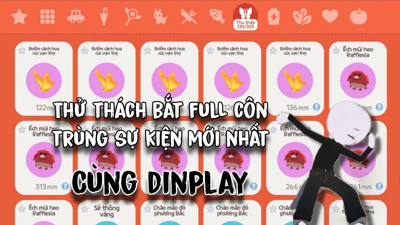 Thử thách bắt full côn trùng mùa sự kiện mới | DinPlay - DinPờLay | #playtogether #dinplay #dinpolay