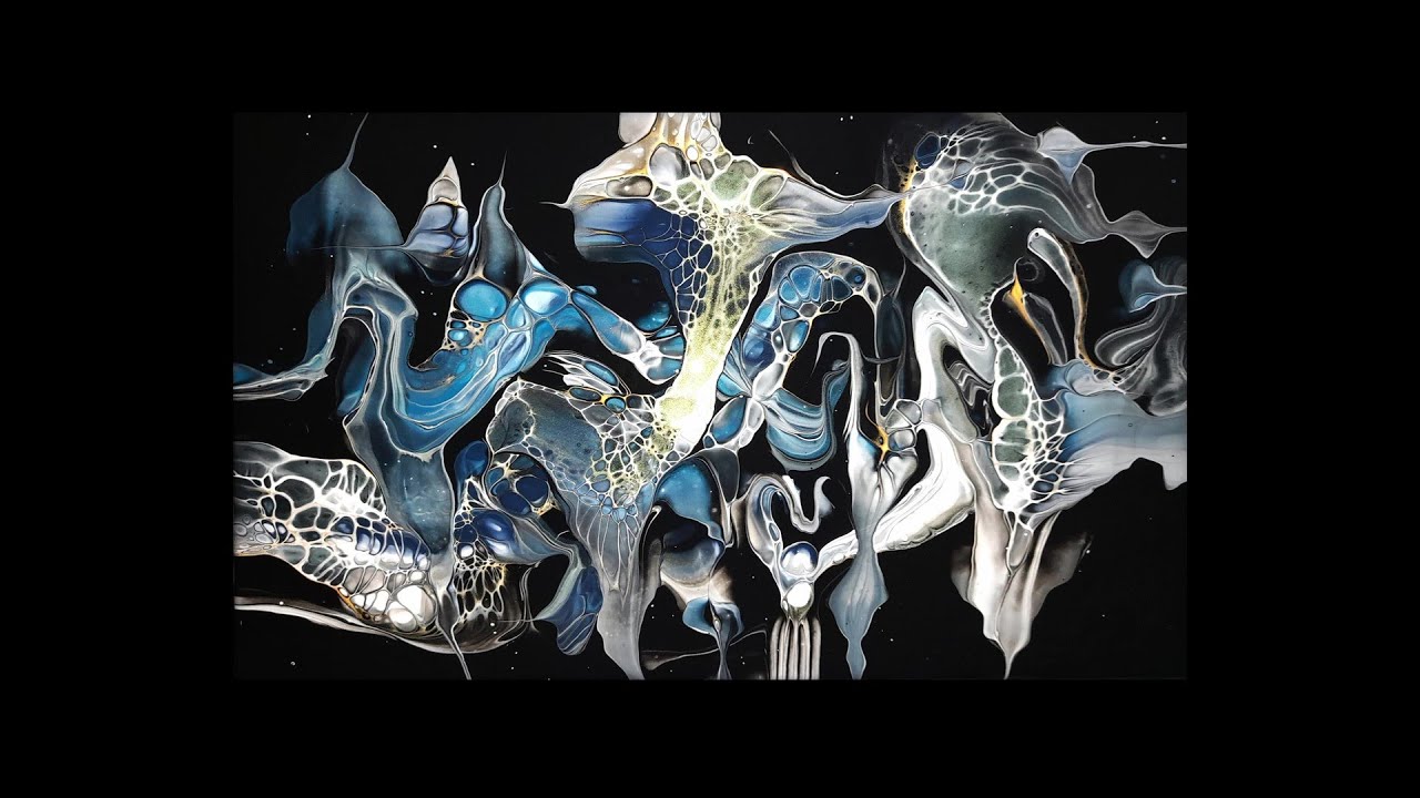 Fluid Art Hide and Reveal Swipe - Benevolence - Quite a Chaotic and Dramatic Composition!