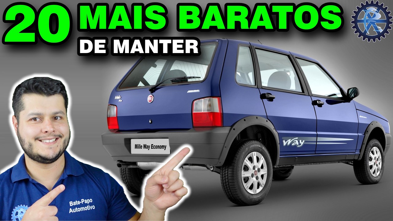 20 CARROS MAIS BARATOS DE MANTER | Manutenção BARATA