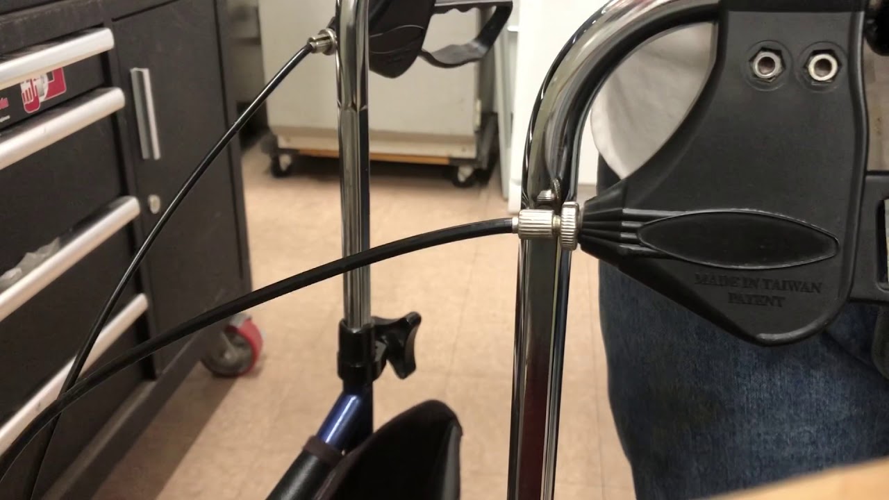 The easy way to Adjust / Tighten brakes on a Rollator, walker, or wheelchair