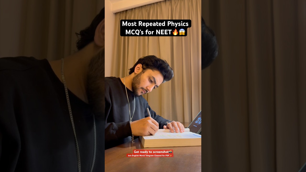 Most Repeated Physics MCQ&rsquo;s for NEET🔥😱#neet2025 #neet #neetmotivation #physics #neetexam #pyq
