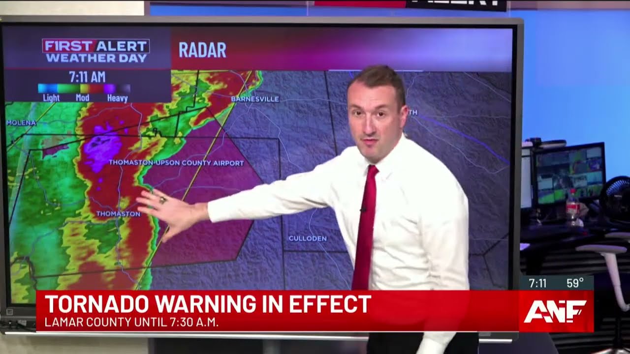 LIVE BREAKING: Tornado warning issued for Lamar, Pike and Upson counties | First Alert Weather Day