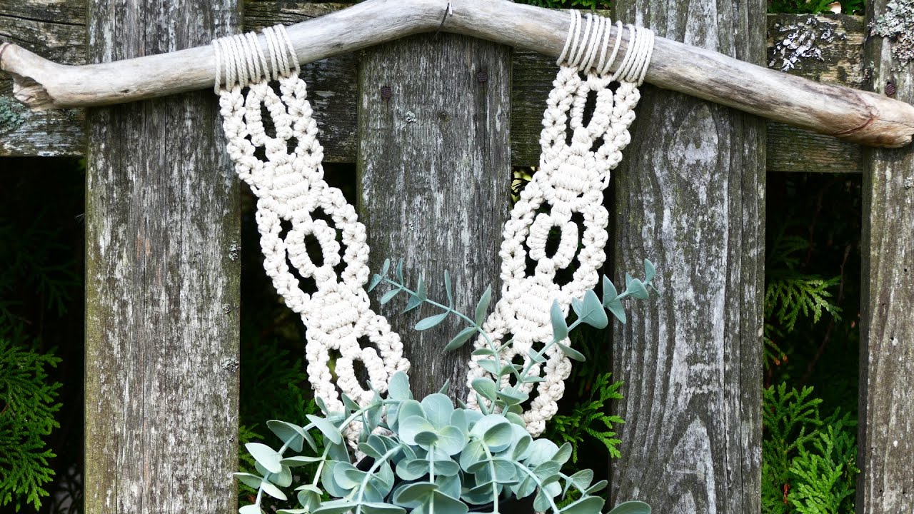 Macrame pattern for plant hangers, wall hangers, bracelets and more