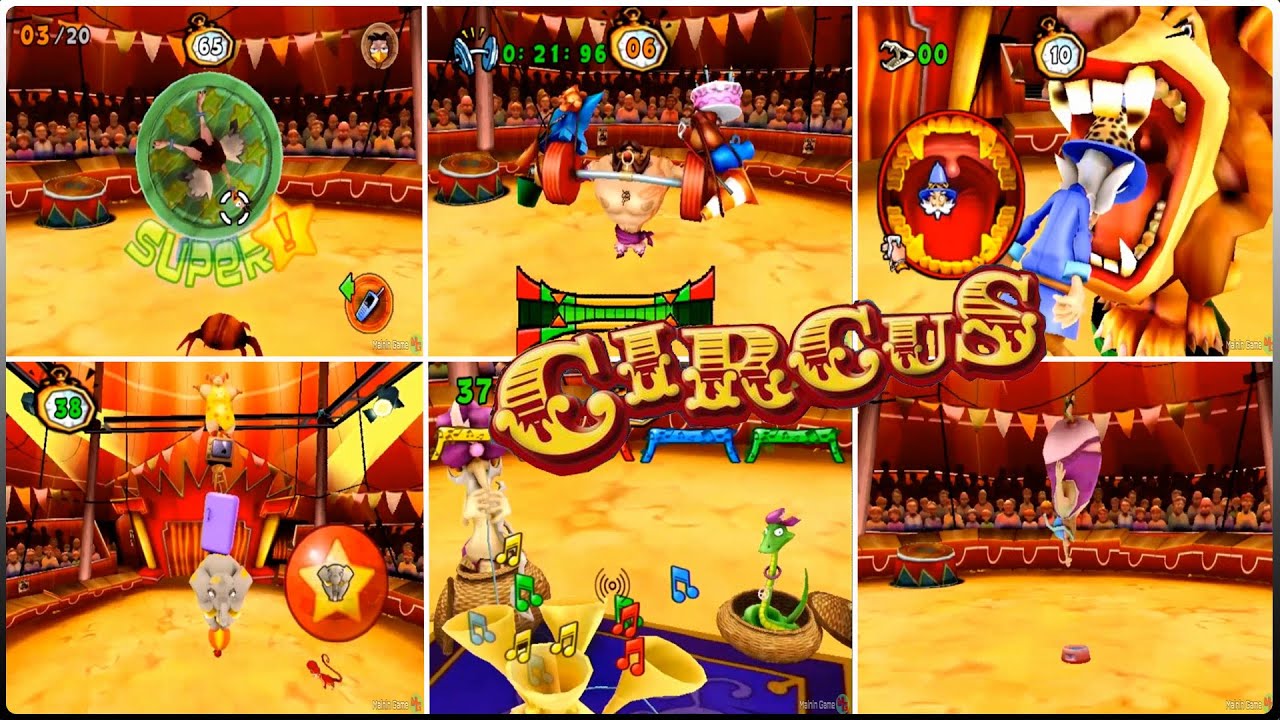 цирк - мини-игры nintendo wii