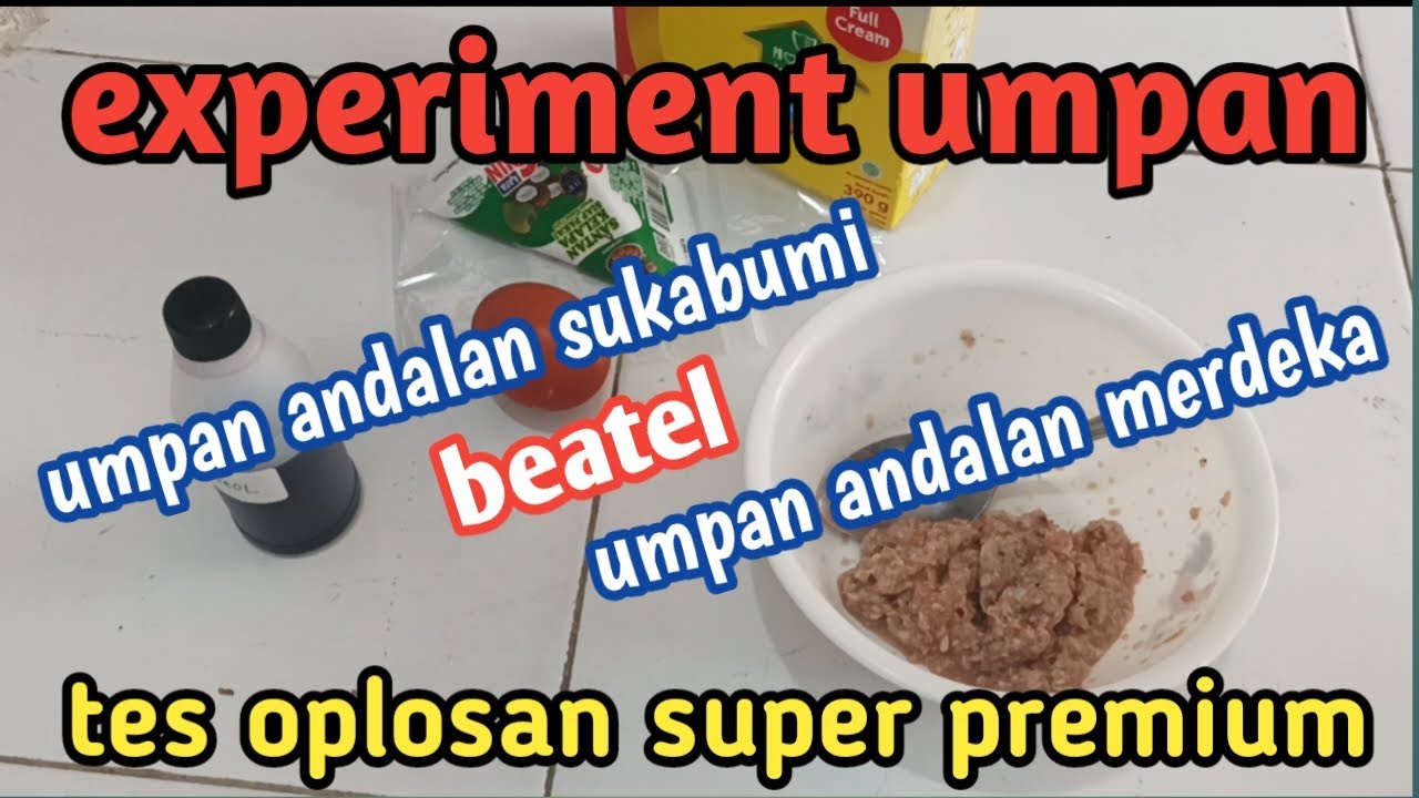 Umpan andalan sukabumi mix umpan andalan merdeka + Essen super premium #mancingharianikanmas