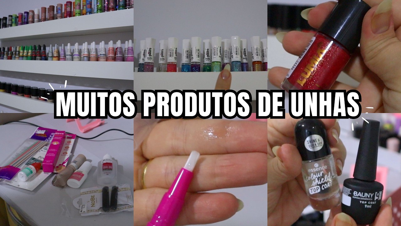 Organização e Tour pelos meus Esmaltes e Produtos de Unhas + Comprinhas