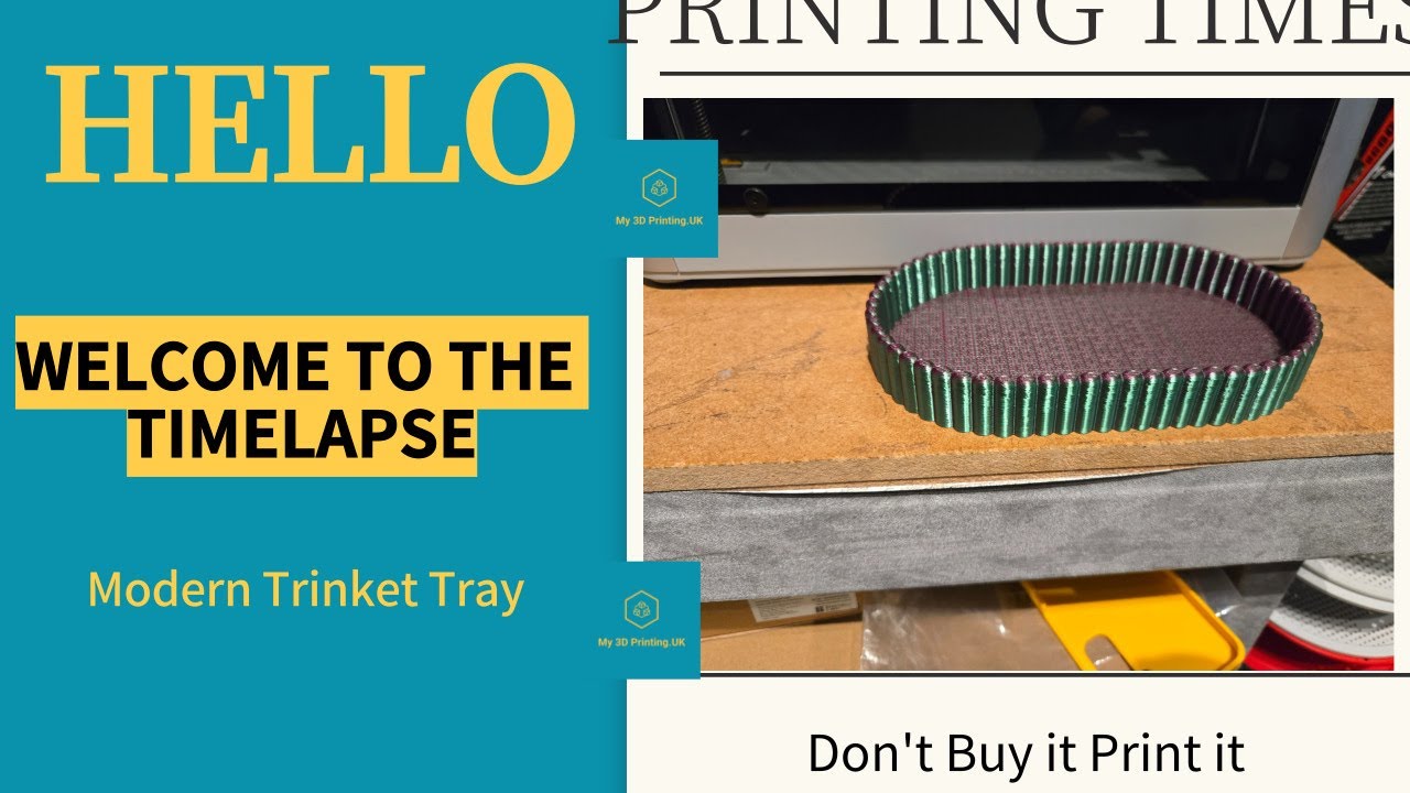 3D Printed Modern Trinkets Tray. Printed on Bambu X1C