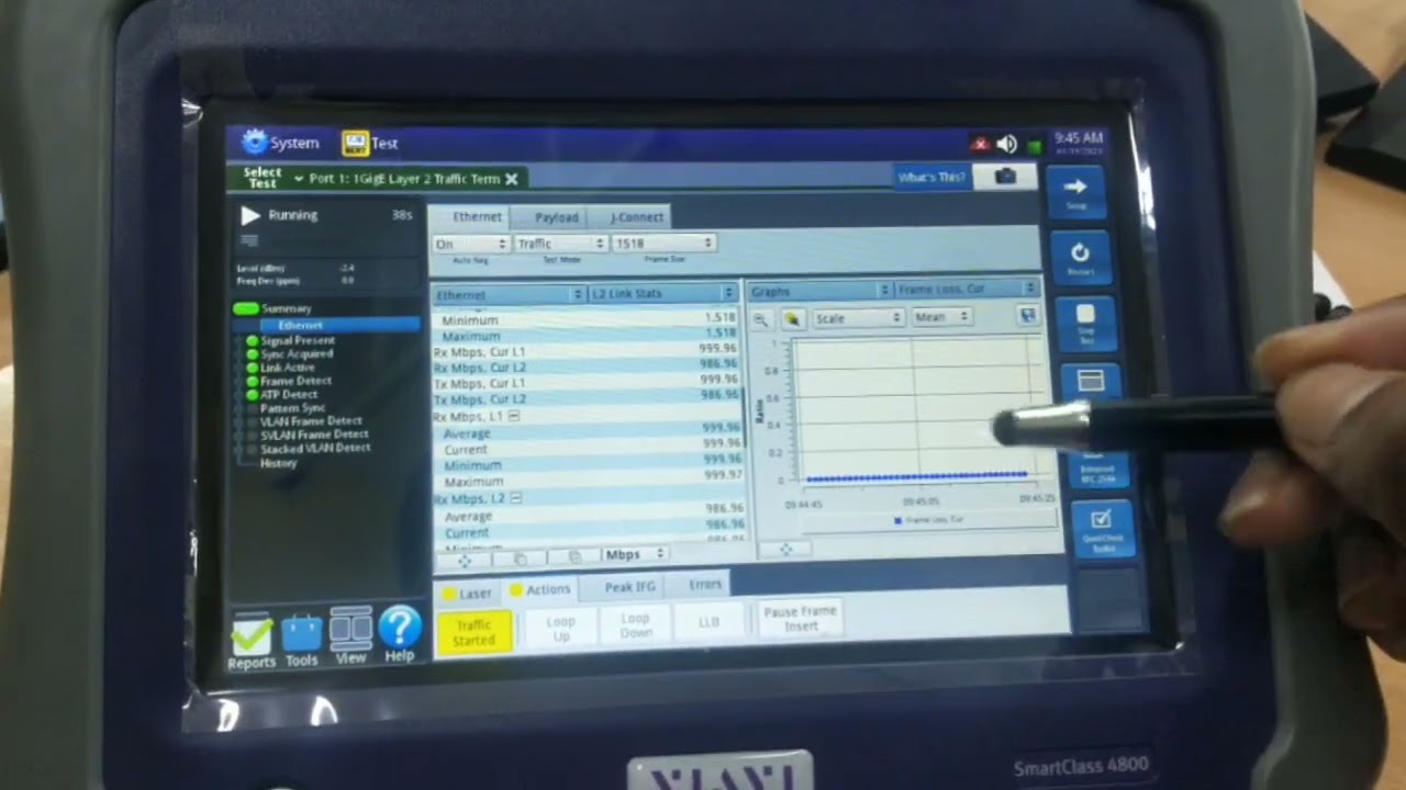 VIAVI smartclass 4800 1G tester how to generate a report