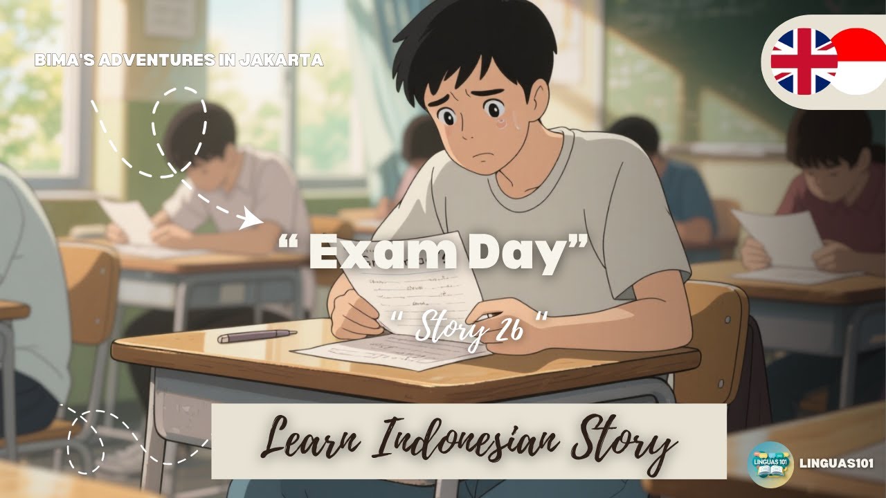 Exam Day — Learn Indonesian Through Story | Bahasa Indonesia for Beginners (A1–A2)