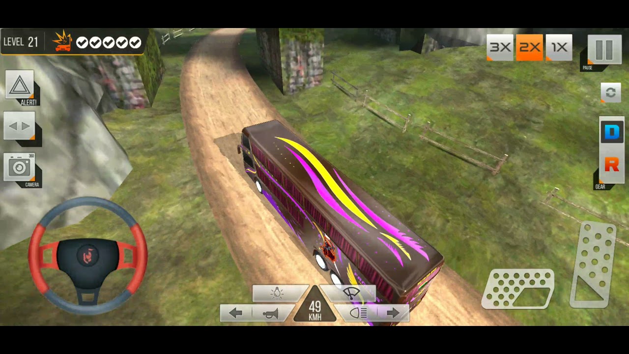 3D indian coach bus driving simulation. offroad bus driving simulation.Android & ios game.