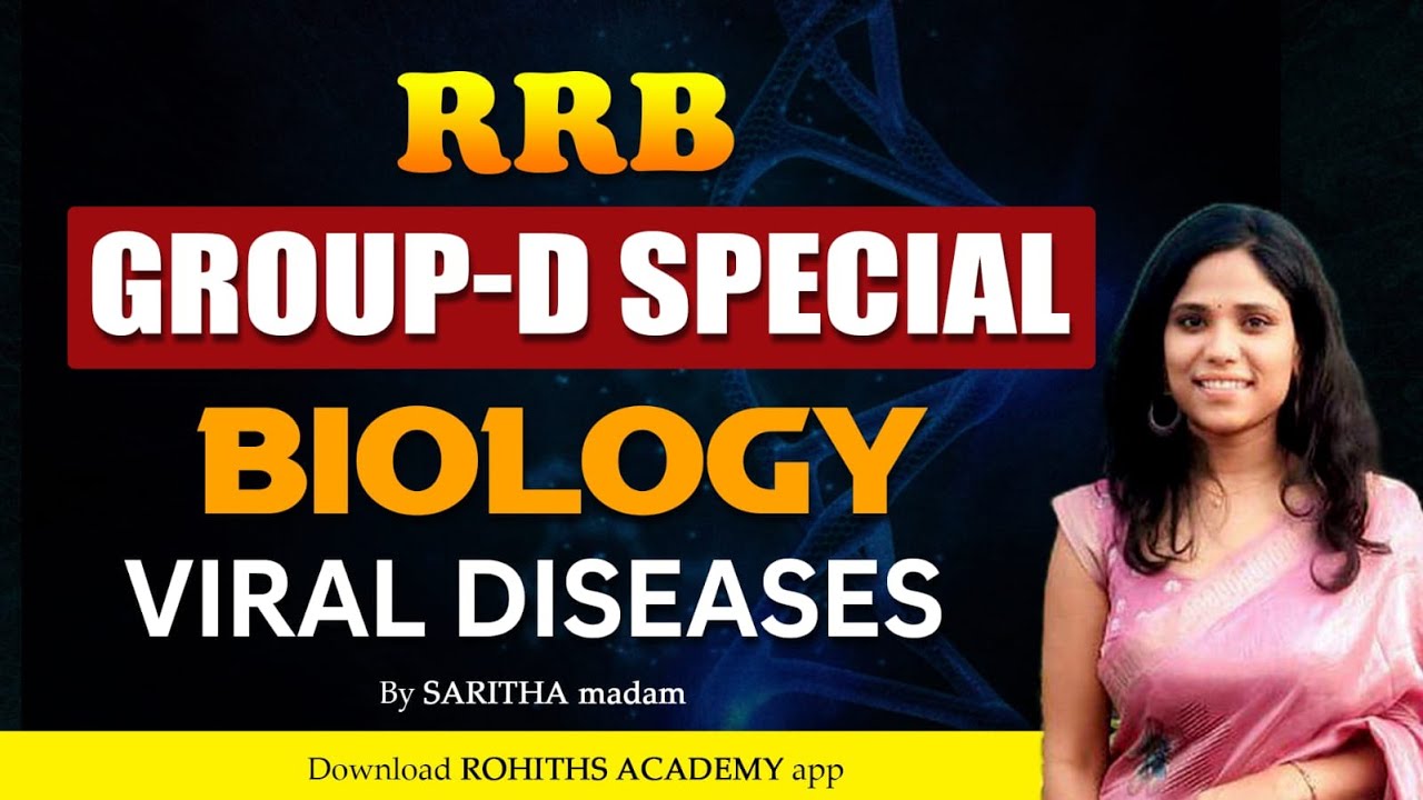 🎯TARGET RRB GROUP-D  || BIOLOGY ||  Viral Diseases    || Saritha Madam ||
