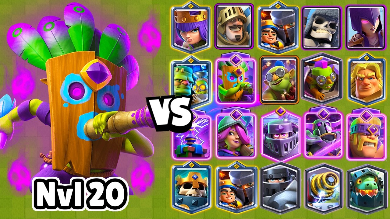 LANZADARDOS EVO NIVEL 20 vs TODAS LAS CARTAS | Clash Royale