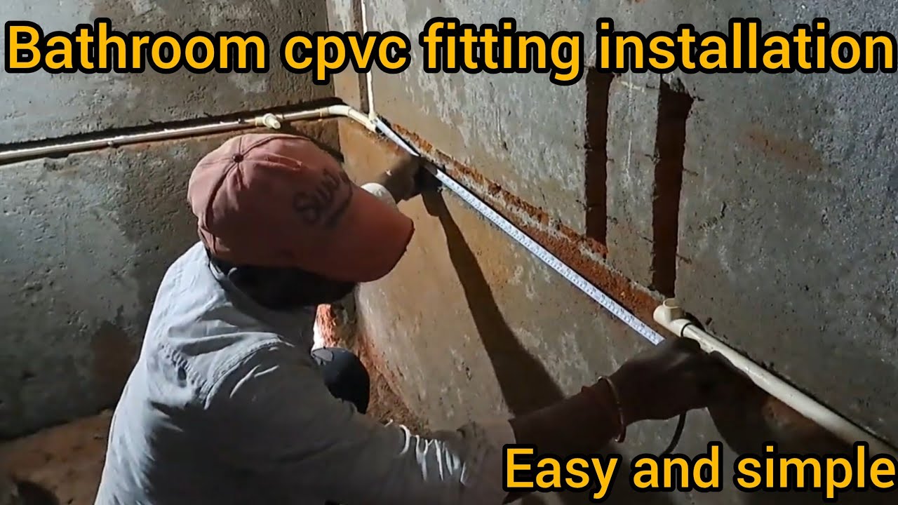 Bathroom CPVC pipeline installation