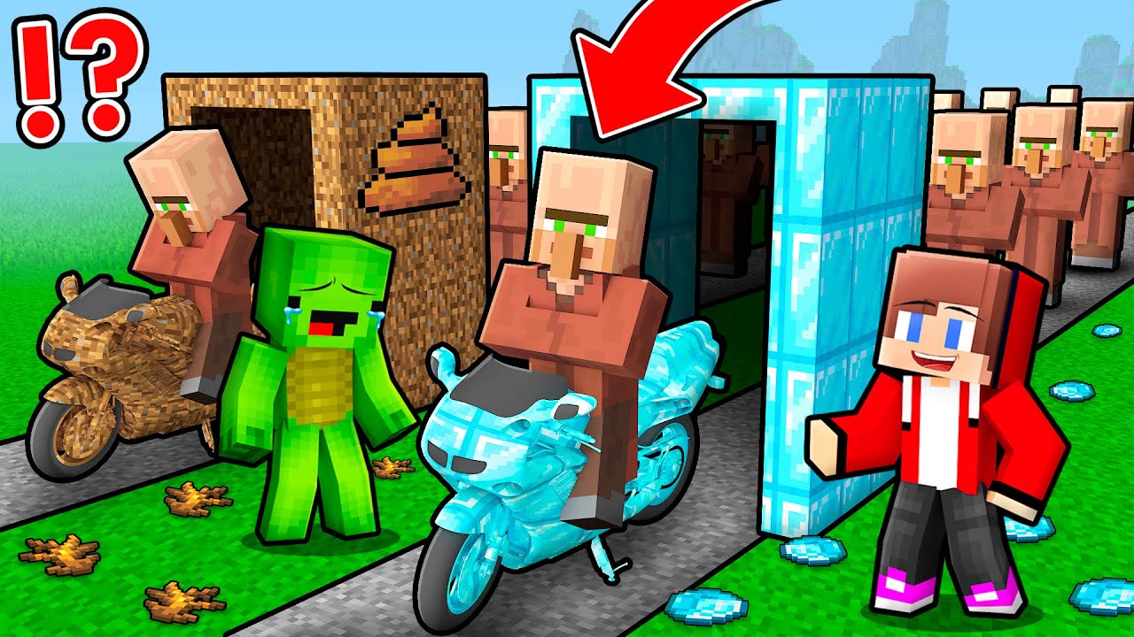 JJ i Mikey: Bitwa fabryki rower&oacute;w między biednymi i bogatymi w Minecrafcie! (Maizen)