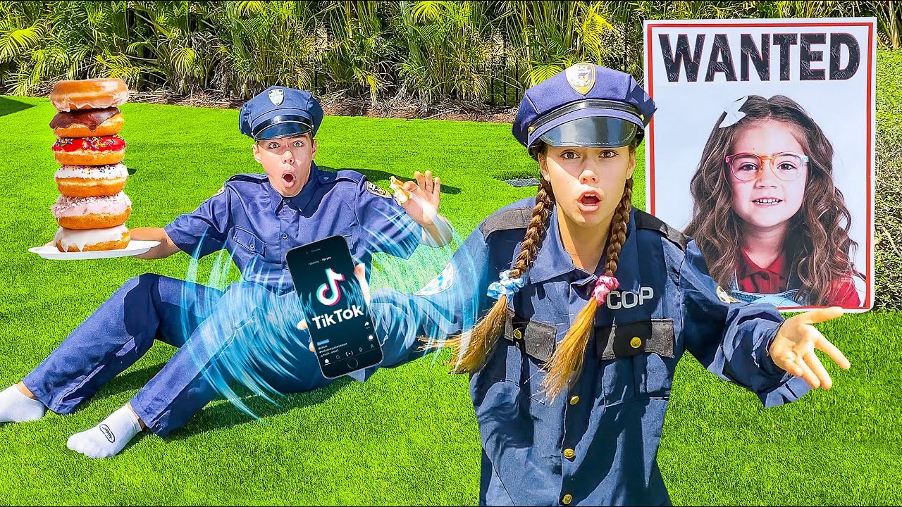 Nastya Pretend Play | Funny Police Chase Story for Kids | Costume Dress Up