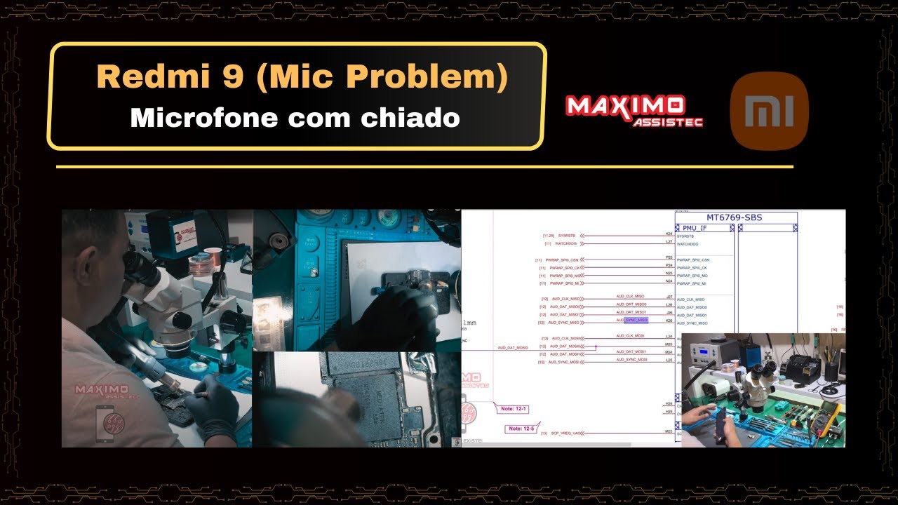 Redmi 9 (Mic Problem) Microfone com chiado