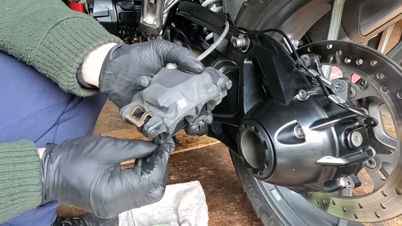 Bmw R 1250 Gs Rear brake replacement    HD 1080p