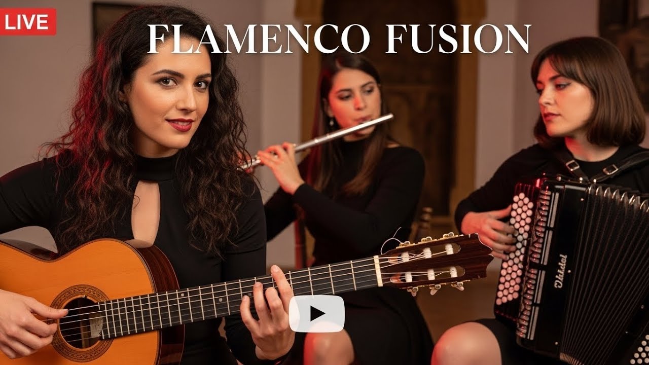 Let This Flamenco Play in the Background – Guitar, Accordion & Flute LIVE