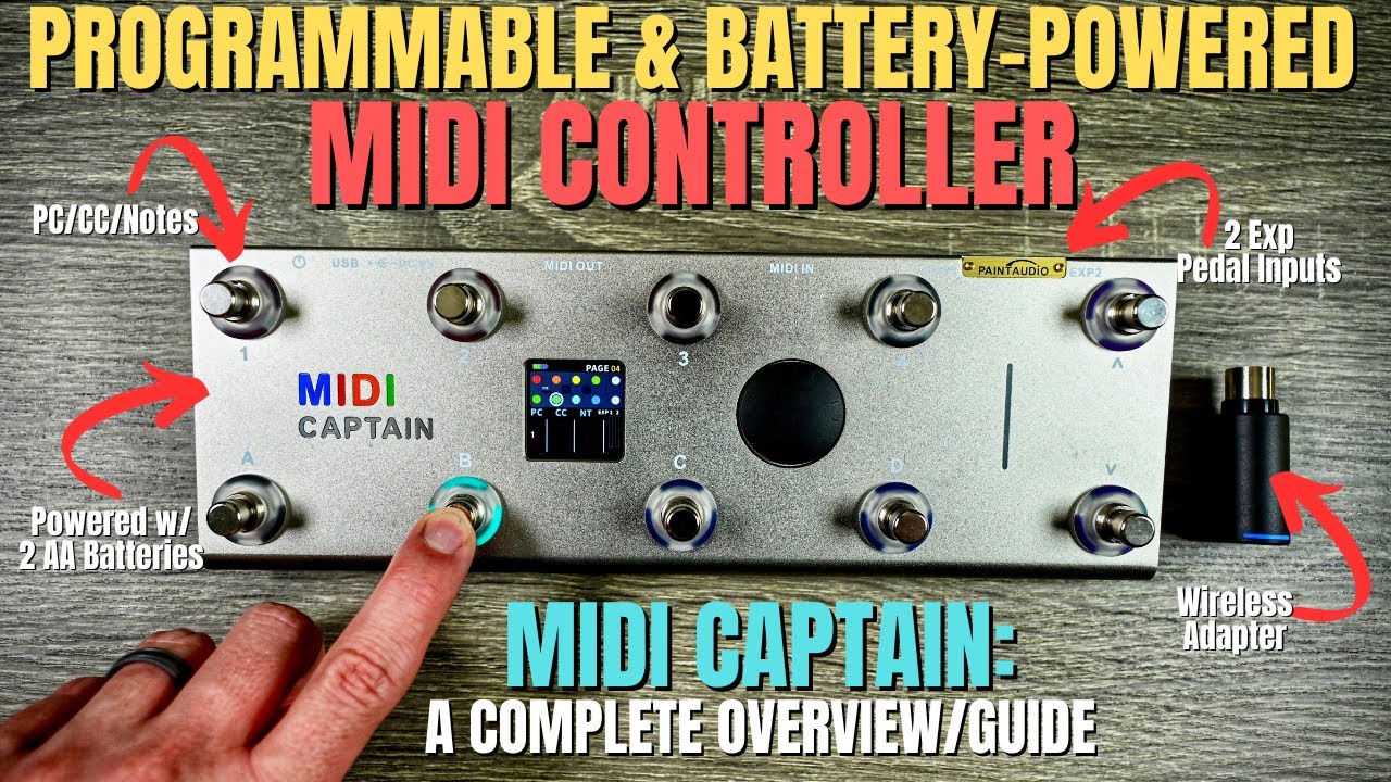ПРОГРАММИРУЕМЫЙ MIDI-КОНТРОЛЛЕР С ПИТАНИЕМ ОТ БАТАРЕЕК - MIDI Captain Demo