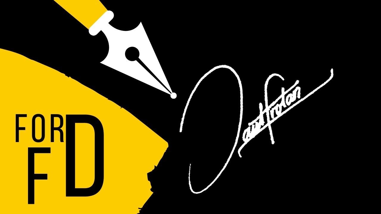 Signature for D and F  | Create Your Custom Signature with the Best Styles #2