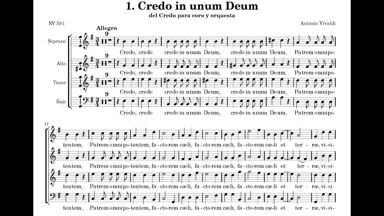 A. Vivaldi - Credo RV591 (Coro Polifonico Aenigma, Milano, Alessio Raimondi dir.)