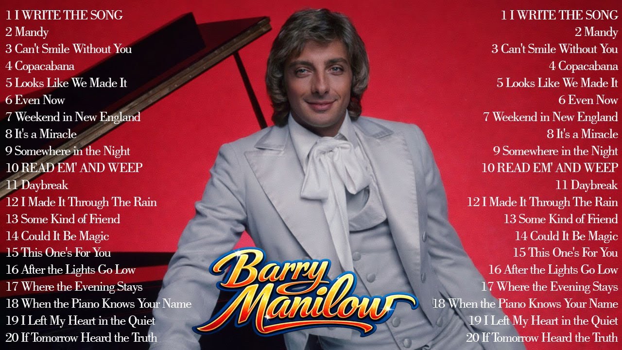 Barry Manilow Greatest Hits (Full Album) Best Songs Of Barry Manilow🎶