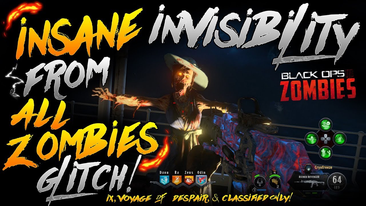 BO4 GLITCHES: INSANE INVISIBILITY FROM ALL ZOMBIES GLITCH! (WORKS ON VOD, IX, & CLASSIFED)