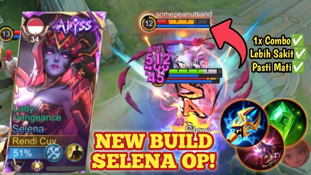 SELENA TRINITY 1x LEMPAR LELE BISA MATI! SAKIT BANGET DAMAGENYA! BUILD SELENA TERSAKIT 2026 - MLBB