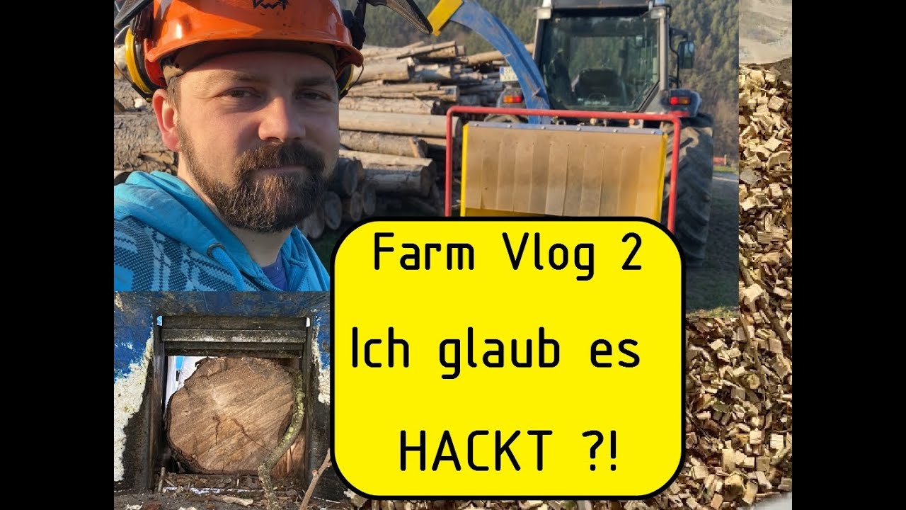 Farm Vlog 2, mobiler Holzhacker am Traktor, Hackschnitzel selber produzieren !