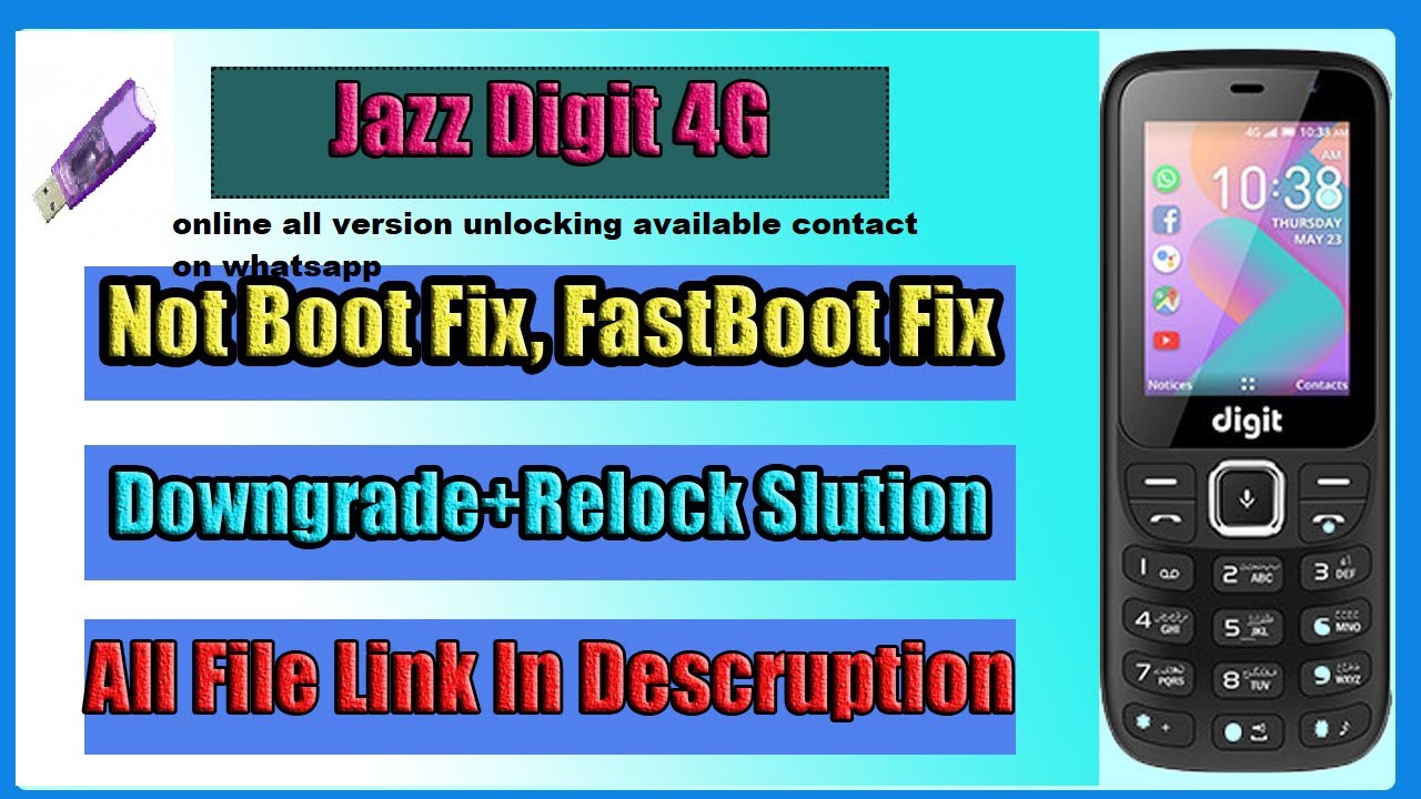 jazz digit 4g unlock work any sim downgrade fastboot fix