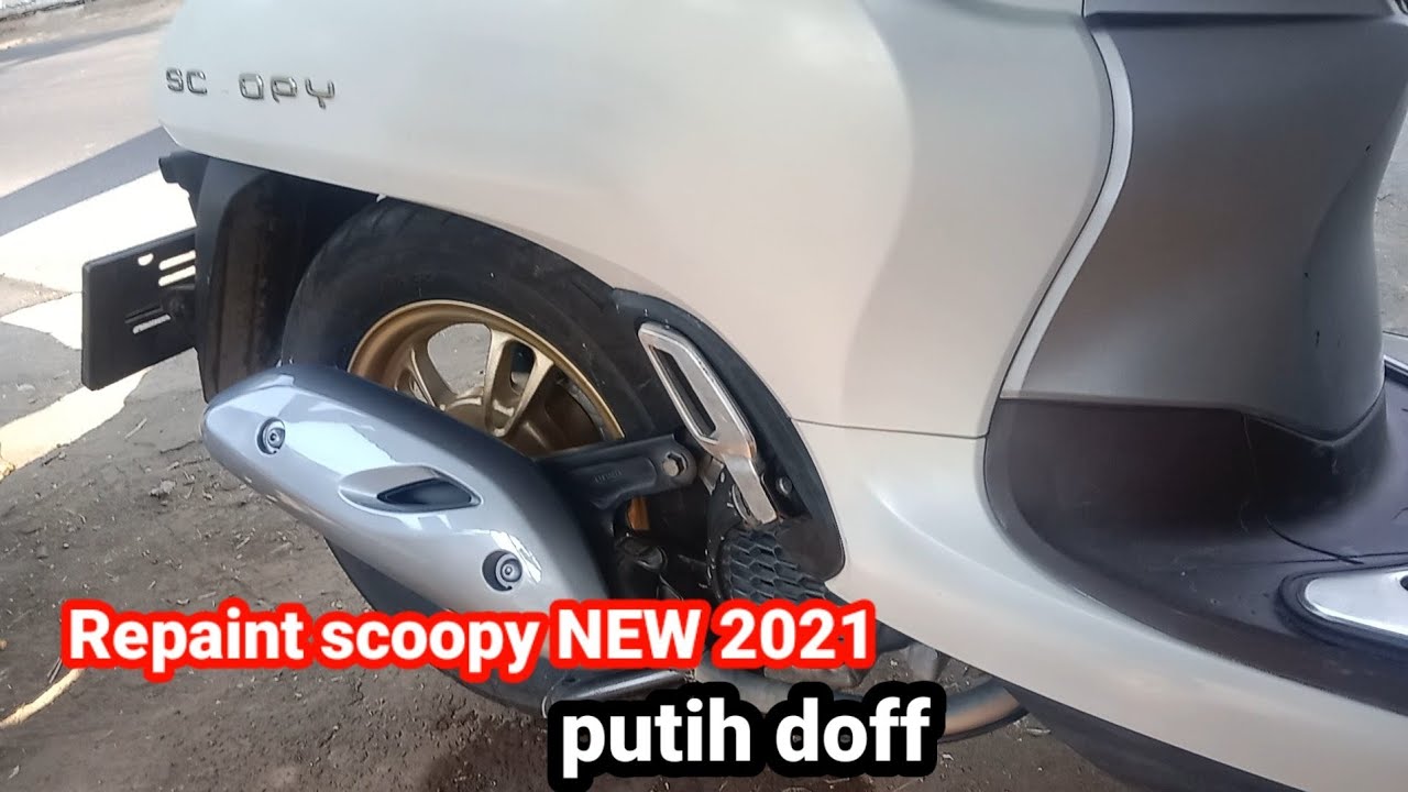 Di semprot pinggir jalan//Cat putih doff scoopy 2021