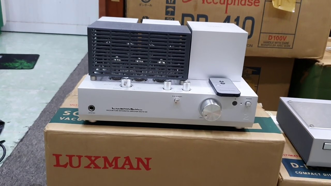 Khui thùng Combo Luxman: Amply Đèn SQ-N100 & CD D-N100. Tuyệt đẹp. LH 03436.12345