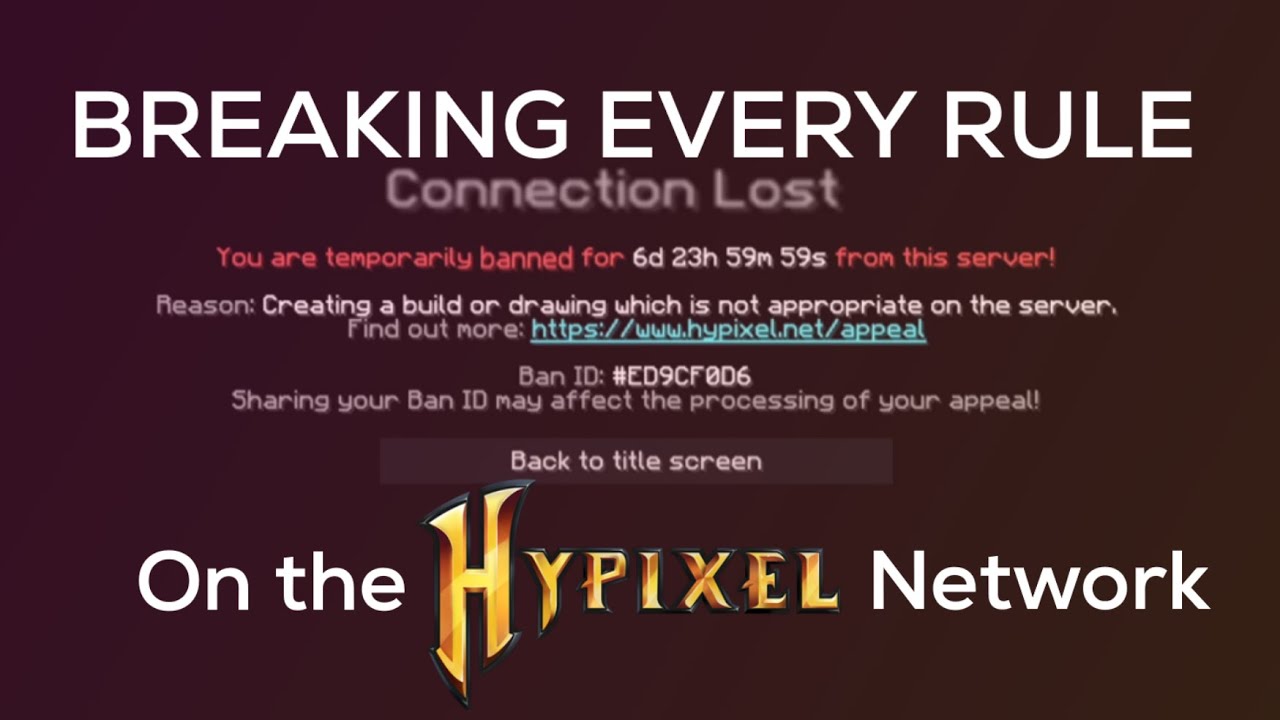 Breaking EVERY RULE on the Hypixel Network... (Censored Edition)