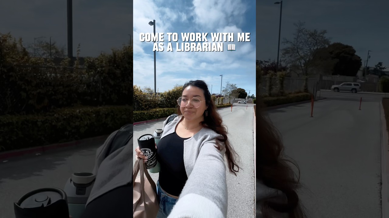 come to work with me at the library📖 #publiclibrary #librarians #workvlog