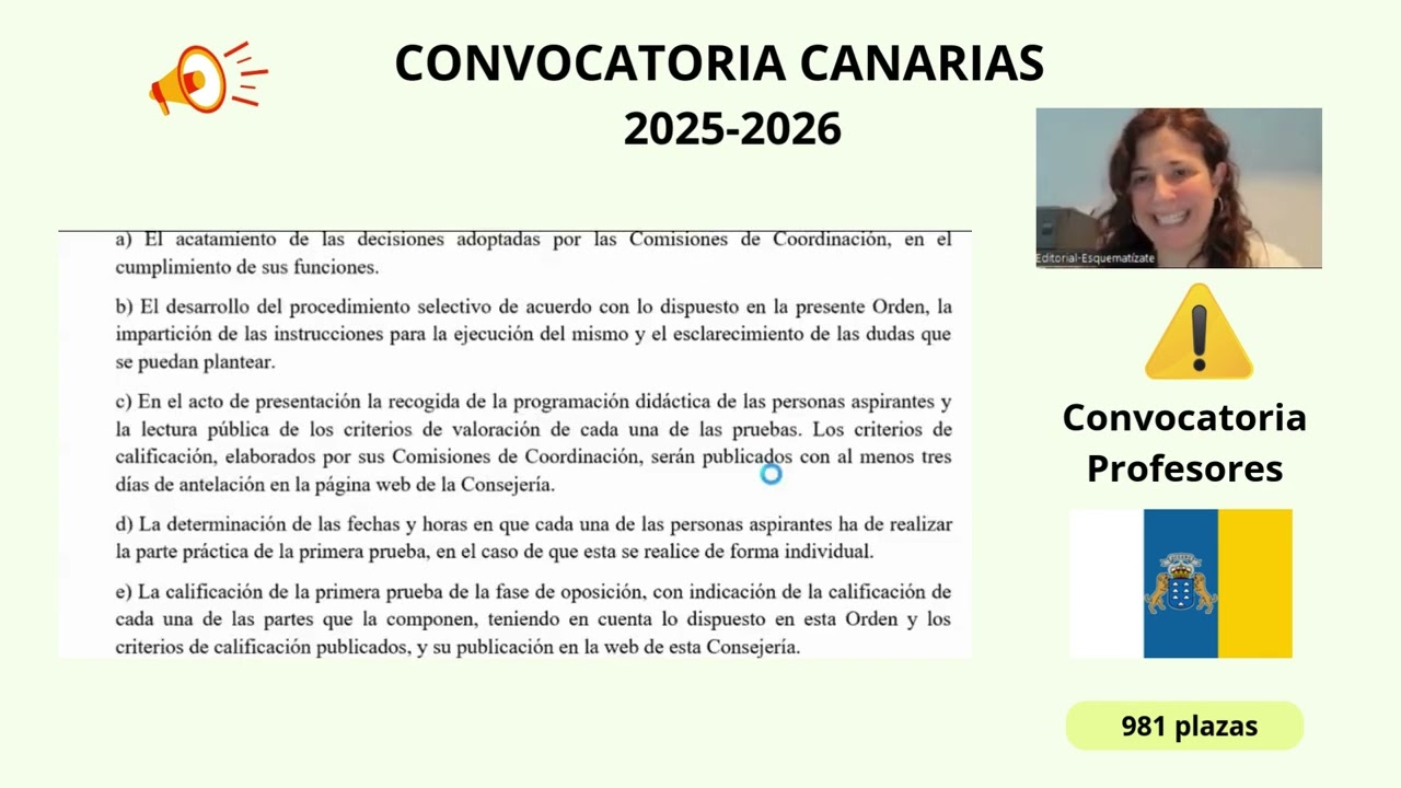 Convocatoria de oposiciones para Profesores en Canarias!! 2025 y 2026