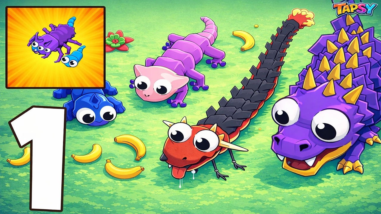 🧬Eat to Evolve Gameplay Walkthrough Levels 1&ndash;5 Eat Food, Grow & Transform (Android,iOS)