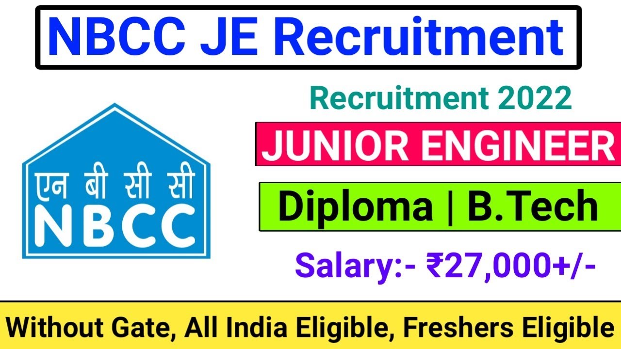 NBCC recruitment 2022/fresher Eligible/India limited vacancy/smart Jobs/latest jobs 2022/btse jobs