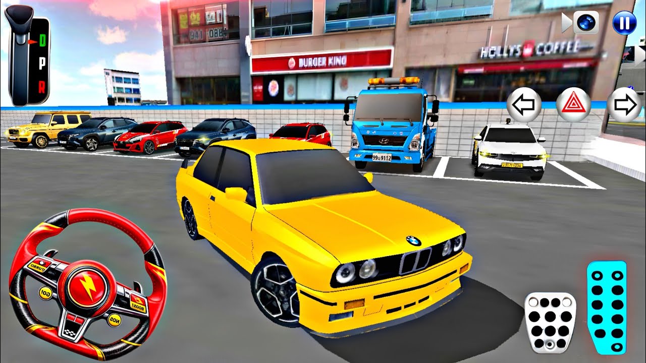 New Yellow BMW Car Parked in Fuel Station - 3D Driving Class - Android Gameplay