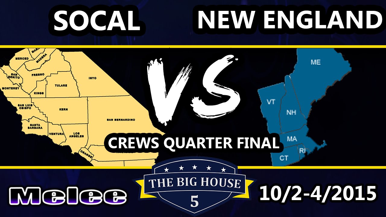 The Big House 5 - Team SoCal Vs. Team New England - Melee Crews - SSBM