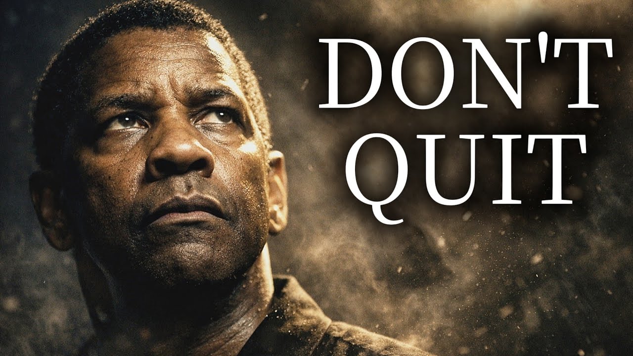 DON'T QUIT , NO EXCUSES — Denzel Washington's Life Changing Motivational Video 