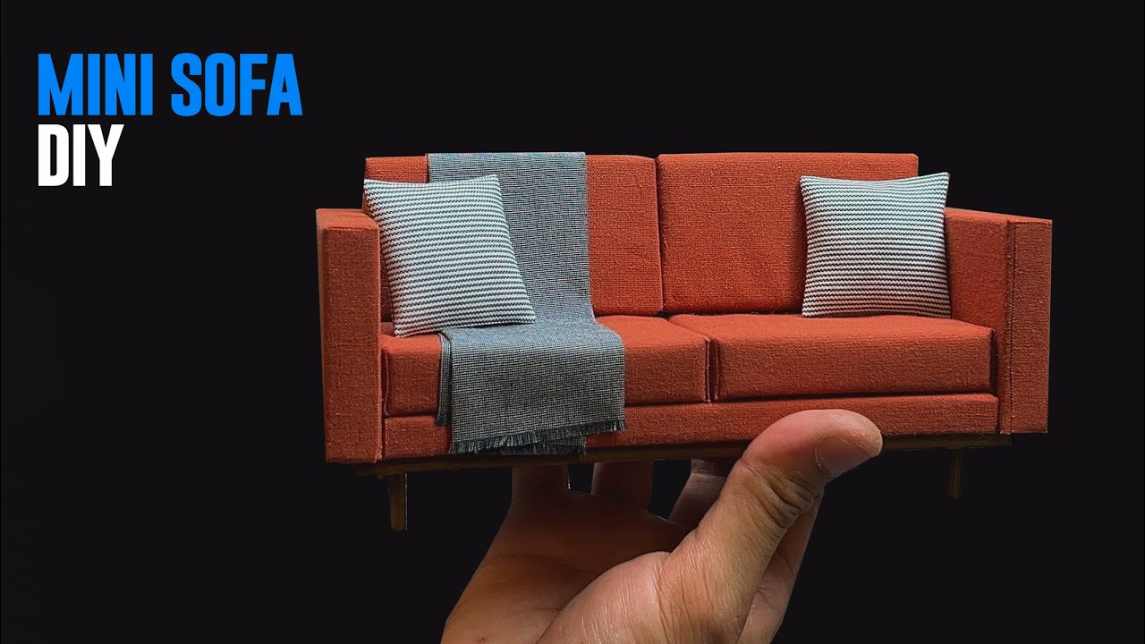 Cómo hacer un SOFÁ MINIATURA SIN COSTURAS