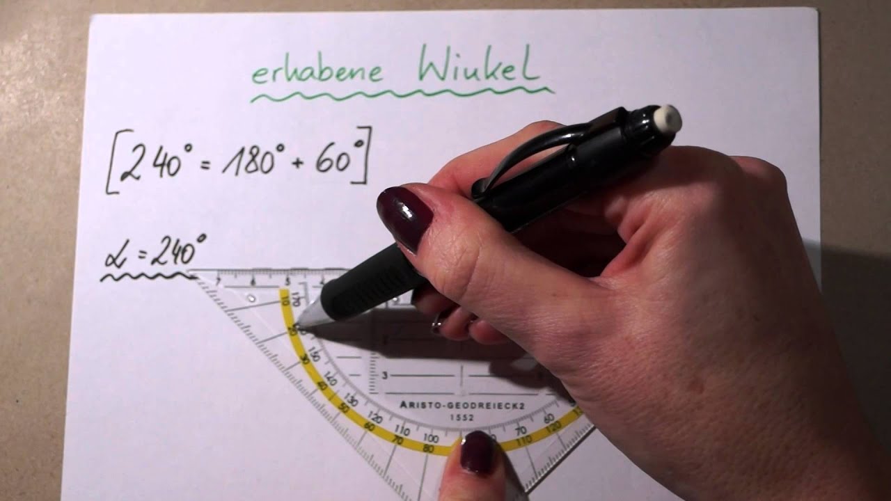 erhabenen Winkel, Vollen Winkel und Nullwinkel zeichnen